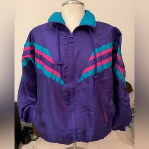 Vintage 90s Purple and Teal Women's Jacket